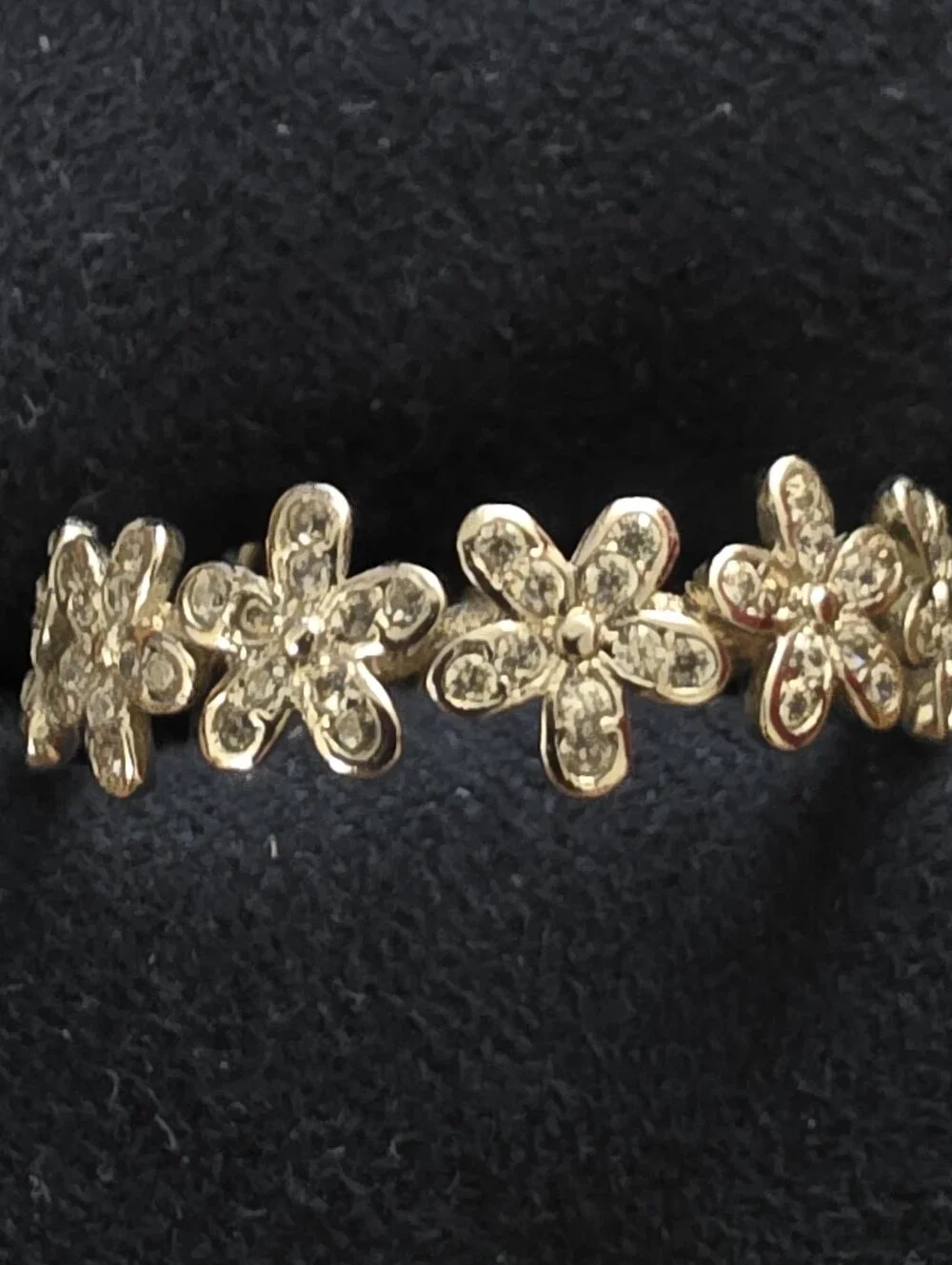 925 Silver Pandora CZ Ring (Vintage)